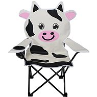 Lex Kids folding camping chair with cup holder, cow white - Camping Chair