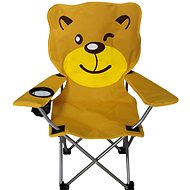 Lex Kids folding camping chair with cup holder, teddy bear yellow - Camping Chair