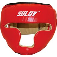 SULOV Closed head protector, leather, sized. M, red - Sparring Helmet