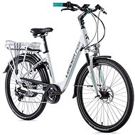 Leader Fox Lotus 26" White Matte/Light Green 16.5" Size S - Electric Bike
