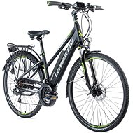 Leader Fox Sandy 28", Matte Black/Green, 18", size M - Electric Bike