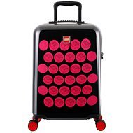 LEGO Luggage ColourBox Brick Dots 20 – Čierny/Ružový - Cestovný kufor