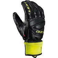 Leki Worldcup Race Downhill S, Black-Ice Lemon, size 8 - Ski Gloves