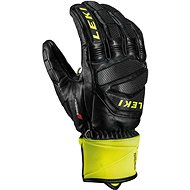 Leki Worldcup Race Downhill S, Black-Ice Lemon, size 10 - Ski Gloves