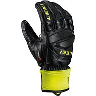 Leki Worldcup Race Downhill S, Black-Ice Lemon, size 11 - Ski Gloves