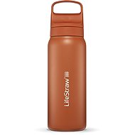 LifeStraw Go 2.0 stainless steel water filter bottle, 24 oz, orange - Water Filter Bottle