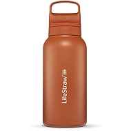 LifeStraw Go 2.0 nerezová filtrační láhev na vodu, 1 l, oranžová - Water Filter Bottle