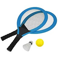 RULYT Set for lazy tennis - rackets, ball, basket blue - Soft Tennis
