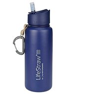 LifeStraw GO2, Stainless Steel, Blue - Travel Water Filter
