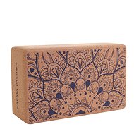 Cork block for yoga Mandala Blue - Yoga Block