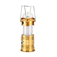 Leventi Solar Camping Flashlight with strobe effect, gold - LED Flashlight
