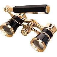 Levenhuk Broadway 325E Black Lorgnette Opera Glasses - Theatre Binoculars