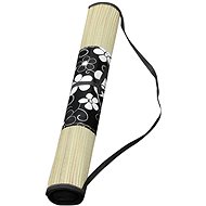 Lex Beach mat flowers 170 × 60 cm, black - Beach lounger