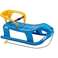 Master plastic sled Snow Star with backrest, blue - Sledge