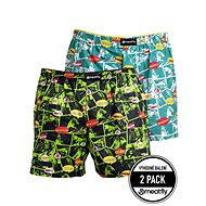 Meatfly 2Pack Agostino, Green Comics, S - Boxer Shorts