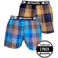 Meatfly 2Pack Gigi, Brown/Blue, M - Boxer Shorts