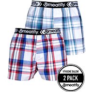 Meatfly 2Pack Gigi, White Red/Blue, XXL - Boxer Shorts