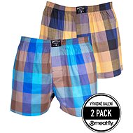 Meatfly 2Pack Doug, Brown/Blue, XXL - Boxer Shorts