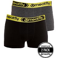Meatfly 2Pack Balboa Boxershorts, Grey Heather/Black - Boxer Briefs