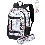 Meatfly Basejumper Blossom White 22 l - School Backpack