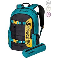 Meatfly Basejumper Dark Jade/Black 22 l - School Backpack