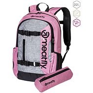 Meatfly Basejumper Dusty Rose/Grey 22 l - School Backpack