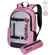 Meatfly Basejumper Dusty Rose/Grey 22 l - School Backpack