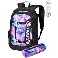 Meatfly Basejumper Peach Aquarel 22 l - School Backpack
