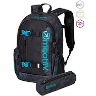 Meatfly Basejumper Petrol Mossy/Black 22 l - School Backpack