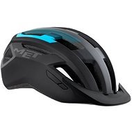 MET ALLROAD Black/Cyan Matte, L - Bike Helmet