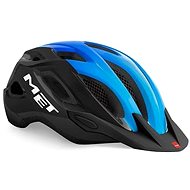 MET CROSSOVER Black/Cyan Turquoise Glossy S/M - Bike Helmet