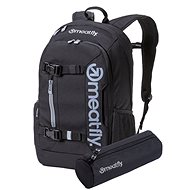 Meatfly Basejumper 5 Backpack Black + free pencil case - City Backpack