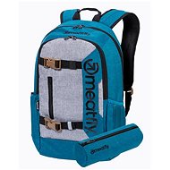 Meatfly BASEJUMPER Backpack, Petrol Heather / Grey Heather - City Backpack