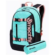 Meatfly BASEJUMPER Backpack, Mint Heather - Iskolatáska