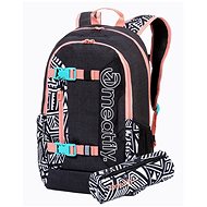 Meatfly BASEJUMPER Backpack, Charcoal Heather / Dancing White - City Backpack