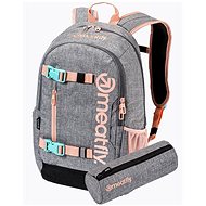 Meatfly BASEJUMPER Backpack, Pink / Grey Heather - City Backpack