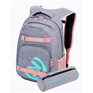 Meatfly EXILE Backpack, Pink / Grey Heather - City Backpack