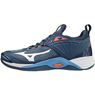 Mizuno Wave Momentum 2 / Dark Denim / White / Scarlet Ibis size 40 - Indoor Shoes