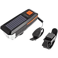 Verk 14491 USB LED bike light with horn and solar charging - Bike Light
