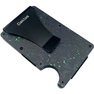 Daklos Carbon RFID with clip black and green - Wallet