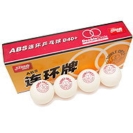 DHS Double Circle D40+ 10 pcs white - Table Tennis Balls