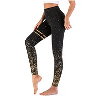 Yoga Fit dámské legíny černá-zlatá - Legíny