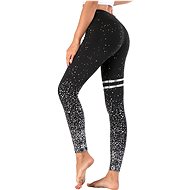 Yoga Fit dámské legíny černá-stříbrná - Legíny
