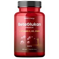 MOVit BetaGlukan 350 mg + Vitamin C, D3, Zinek Premium, 60 kapslí - Dietary Supplement