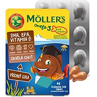 Möller's Omega 3 Jelly Fish with Cola flavour 45 chewable jellies - Omega 3