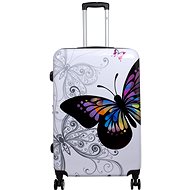 MONOPOL Butterfly White sized. L - Suitcase