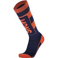 Mons Royale Mons Tech Cushion Sock, Navy/Orange Smash, size 39-41 - Ski socks
