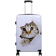 MONOPOL Cat White size. L - Suitcase