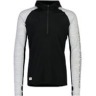 Mons Royale Temple Tech Hood, Black/Grey Marl, size XL - T-Shirt