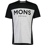 Mons Royale Redwood Enduro VT, Black/Grey Marl - T-Shirt